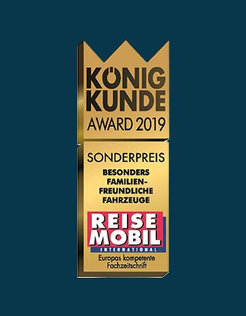 Gold Award – König Kunde Award 2019, special prize for exceptionally family-friendly vehicles