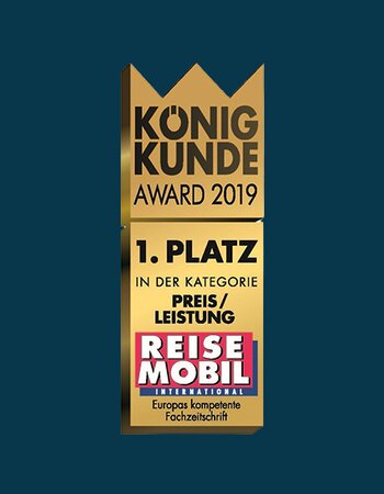 Gold award "König Kunde Award 2019", 1st place in the value-for-money category
