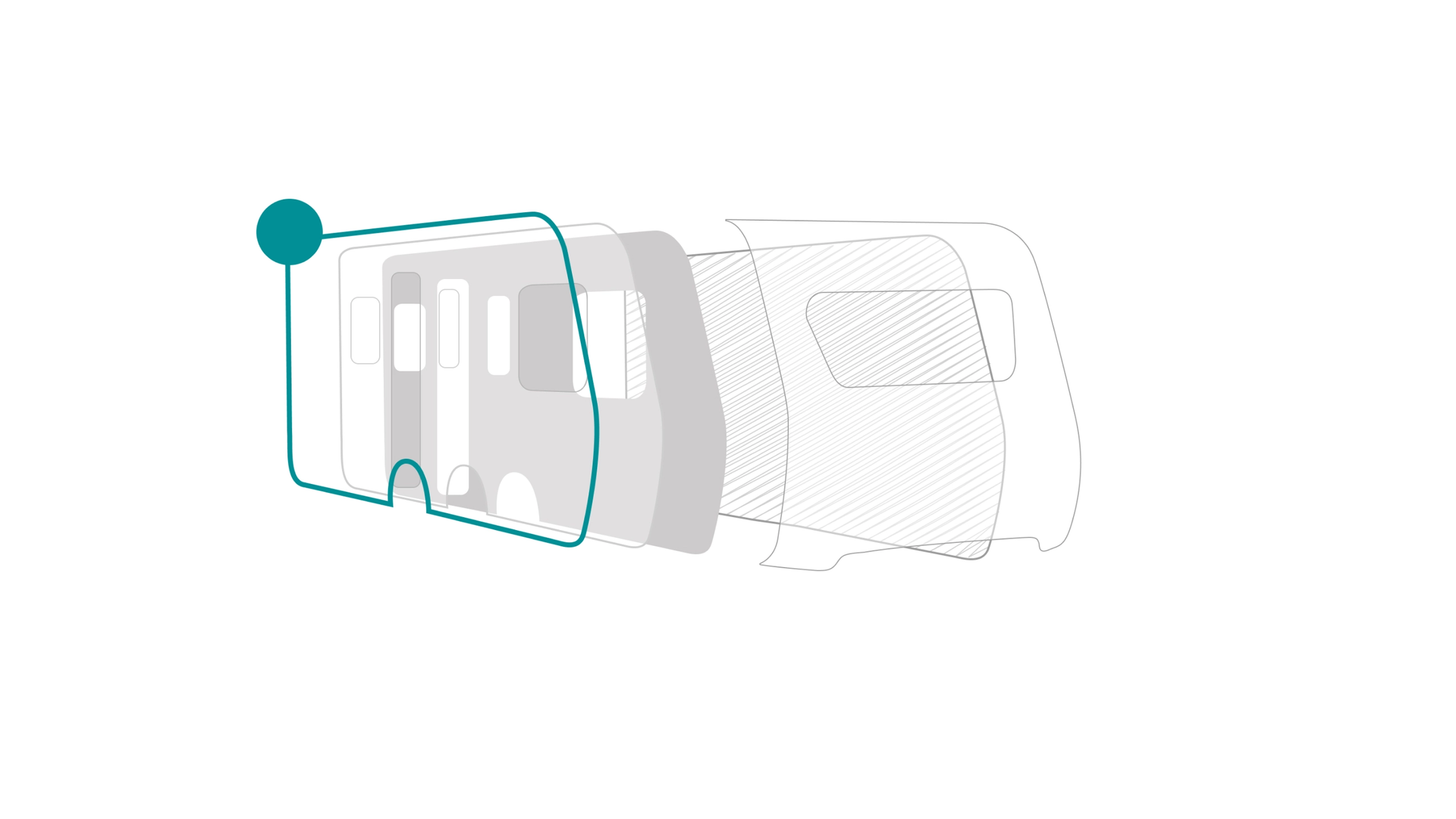 Exploded view: Schematic representation of the ERIBA Novaline caravan structure - Focus on the side wall/vehicle height