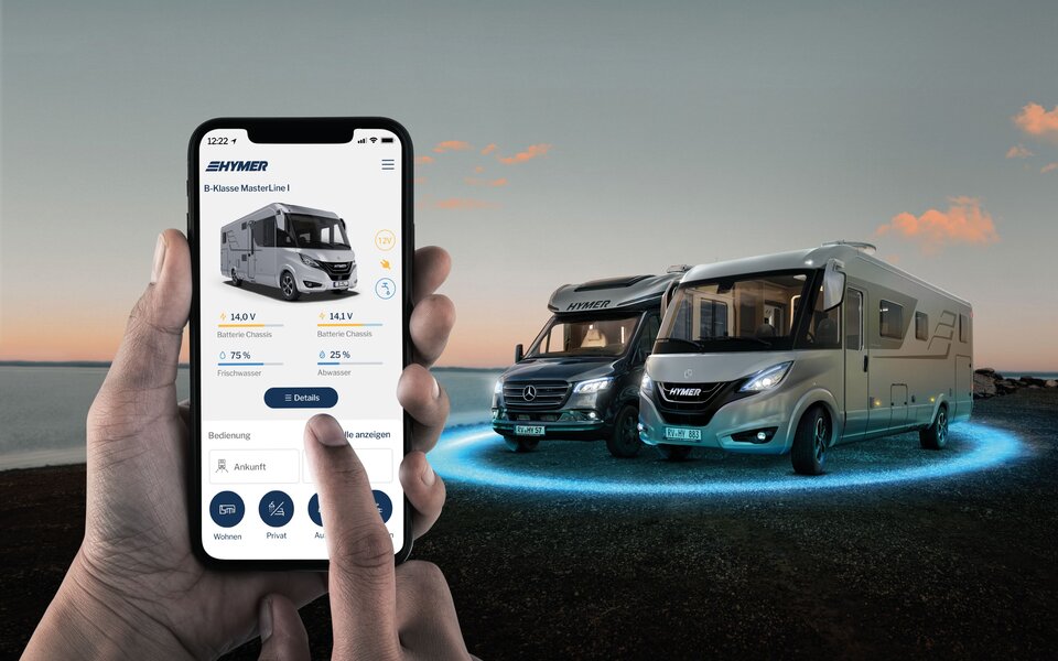 Press picture "HYMER Connect App - Key Visual"